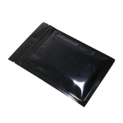 Multi-Size Both Sided Glossy Black Foil Mylar Flat Zip lock Bag Wholesale B01