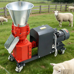 Chicken Feed Pellet Mill Machine arm Feed Granulator 4-Head Rollers 220V 1Phase