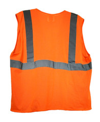 PIP Safety Vest Size Large with Pockets Hook and Loop Closure Type R Class 2