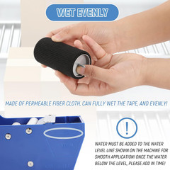 Water-Activated Tape Dispenser, Manual Kraft Gum Tape Dispenser, Width Adjustabl