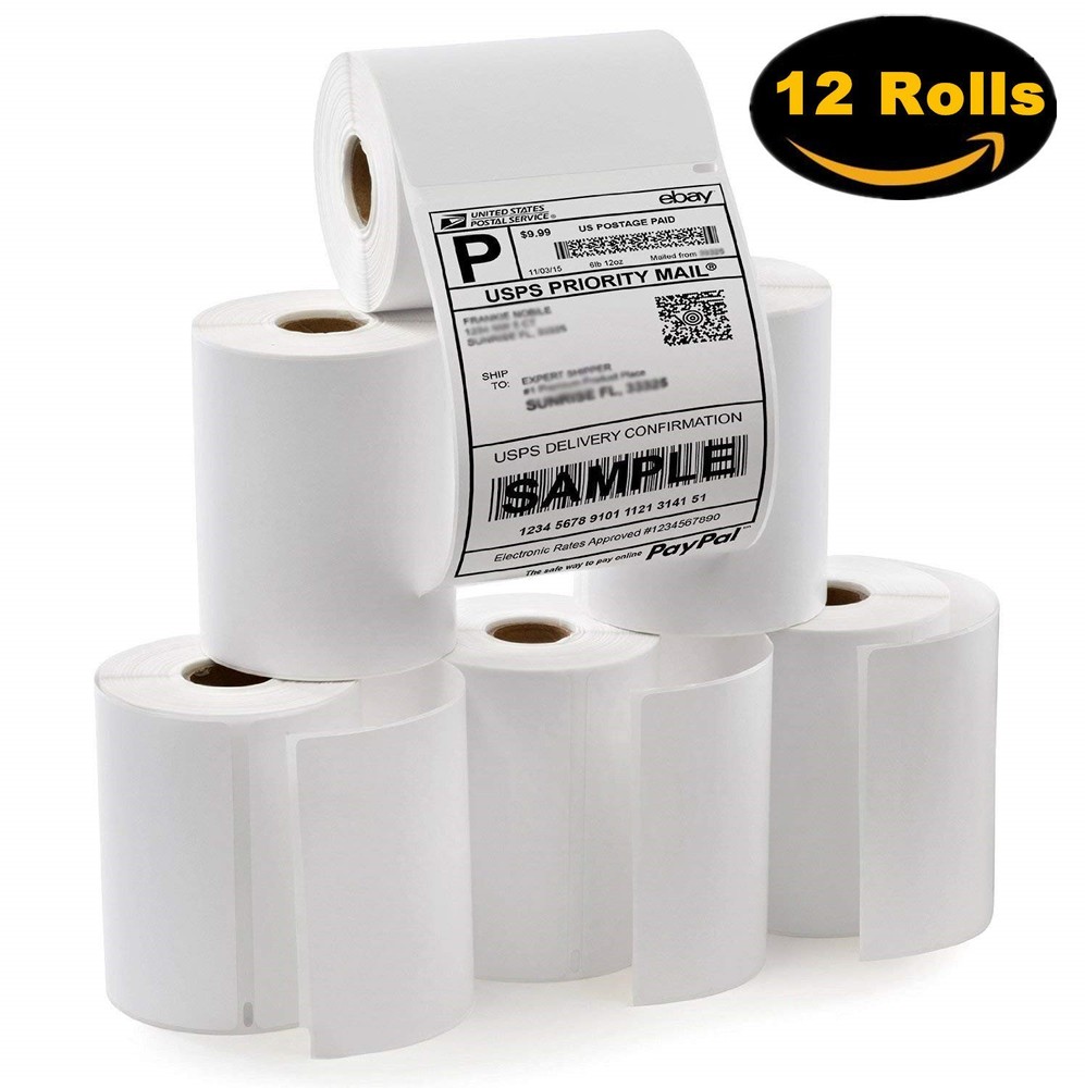 12 Rolls 4×6 Dymo 4XL 1744907 Compatible Direct Thermal Shipping Postage Labels