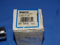 WATTS 1/2″ 288A Anti-Siphon Vacuum Breaker Satin Chrome, Brass Body NOS 59-49-SA
