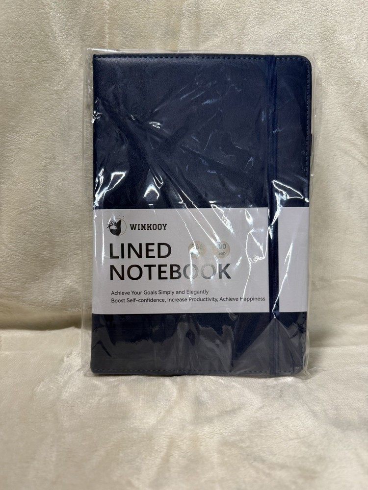 Lined Journal Notebook, 366 Pages, Leather Hardcover Journals for Writing Blue