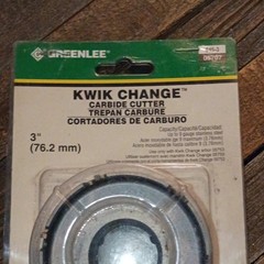 Greenlee Textron Kwik Change Carbide-Tipped Cutter 3 in (76.2 mm) 645-3