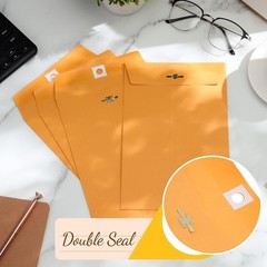 300 Pcs 6×9 Manilla Envelopes with Clasp Closure for Mailing and Storage