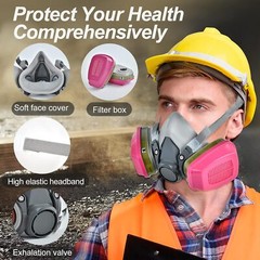 6200 Half Facepiece Respirator Mask Dust Medium with 60926 Organic Vapor Filter