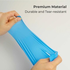 Karat Clear Vinyl Gloves Large Powder-Free Disposable Food Service Exam Gloves