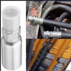 12 Pack Hydraulic Hose Fittings, 3/8″ I.D. Hose X 3/8″ NPTF Male with Protection