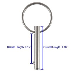 Small Quick Release Pin 3/16″ Stainless Steel Bimini Top Marine Hardware 4 Pack