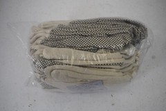 Lot of 12 PIP Canvas Dotted Palm Gloves 8oz 91-908PD White/Black Cotton/PVC
