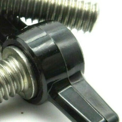 1/4″-28 x 1 1/2″ Fine Thread Thumb Screws – T Wing Knob – Delrin – 4 Pack – USA