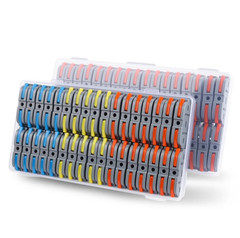 34pcs Reusable Lever Wire Connector Kit Reusable Splice Terminals 220V – NEW