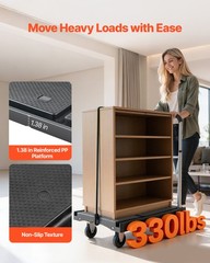 VEVOR Foldable Push Cart Dolly 330 lbs Folding Platform Hand Truck with Wheels