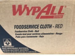WypAll (51636) CriticalClean Fabric Food Service Cloths 23.5″ x 12.5″ Red 200ct