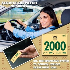 1000 Automotive Service Dispatch Mirror Hang Tags Numbered Series RL78