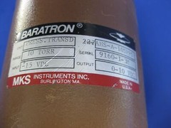 MKS 227AHS-A-10SPPC Baratron Pressure Transducer, 10 TORR, Used