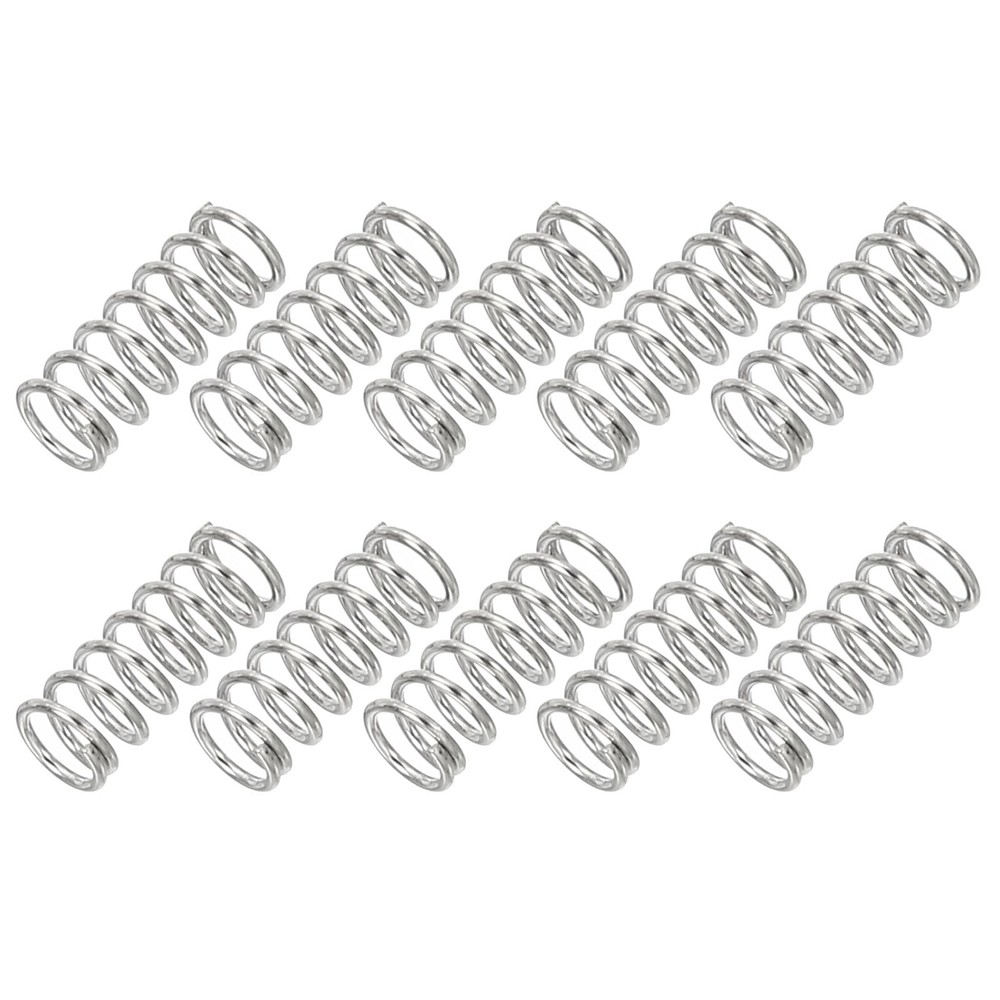 PATIKIL Compression Spring, 0.5mm Wire Dia x 4mm OD x 10mm L, 10 Pcs 304 Stai…