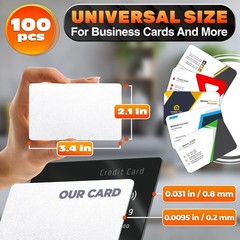 100 Pcs Aluminum Business Card Blanks Sublimation Printable 3.4×2.1 in