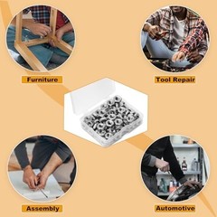 100Pcs M5-0.8 Hex Nut, 304 Stainless Steel, M5 X 0.8Mm Tiny Nuts Fasteners, Hex