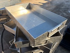 Set of 6 Hubert 15×9 Rectangle 18/8 Stainless Steel Food Pan Trays w/Handles
