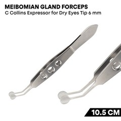 Meibomian Gland Expressor Forceps C Collins Tip 6 mm Dry Eye Ophthalmic Tweezer