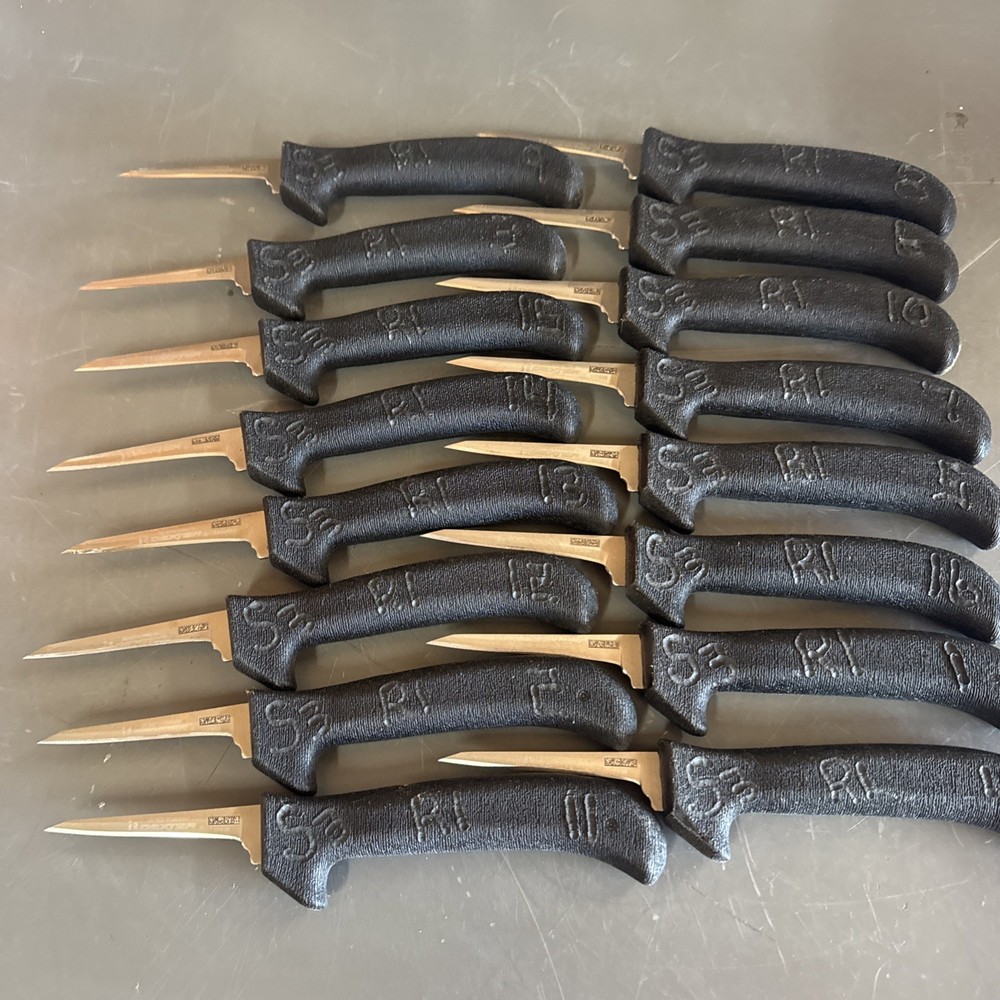 16 VERY USED Dexter Russell 11193 11193b Poultry Knife 3 1/4 In Ergo Clip Point