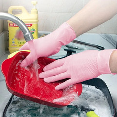 20/50/100PCS Pink Nitrile Gloves Disposable Latex Gloves Powder Free for Househo