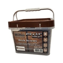 #10 x 3 1/2″ Deck Screws | Square Drive | Bugle Head | Brown Ruspert | 1500pcs