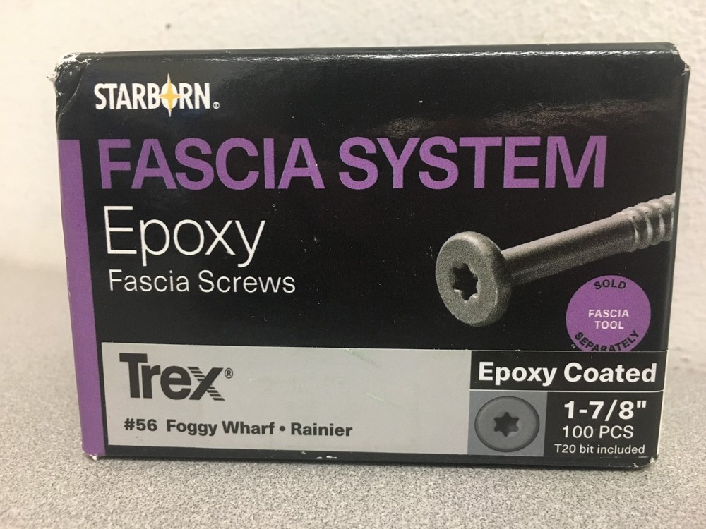 Trex Fascia System Epoxy Fascia screws #56 Foggy Wharf-Rainier 1 ⅞ ” 100PCS
