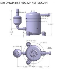 ST19DC Compact Refrigeration Compressor DC 12V 24V 48V Miniature Compressor