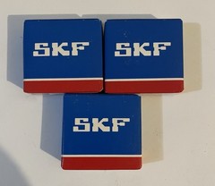 Lot of 3: SKF Explorer 6200-2RSJEM Deep Groove Ball Bearings, Made in Bulgaria