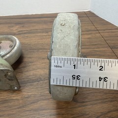 Pair Vintage Colson Quiet Caster Wheels – 5” x 1” – Made USA Model 2-5-65