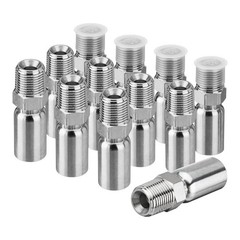 12 Pack 1/2″ NPTF Hydraulic Hose End Fittings 3/8″ I.D. Hose X 1/2″ NPTF Male US
