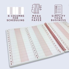 “Large Undated Appointment Book 12.75″ x 13.5″ – 6 Column Daily Planner”