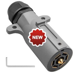 Conector de remolque de 7 pines para autocaravana con sello impermeable IP68, co