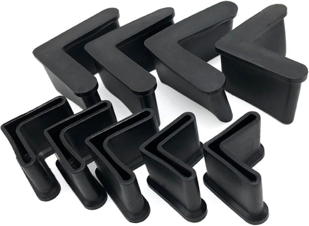 16 Pcs 2″ x 2″ (50mm x 50mm) L Shaped Rubber Angle Iron Caps, Furniture Angle Ir