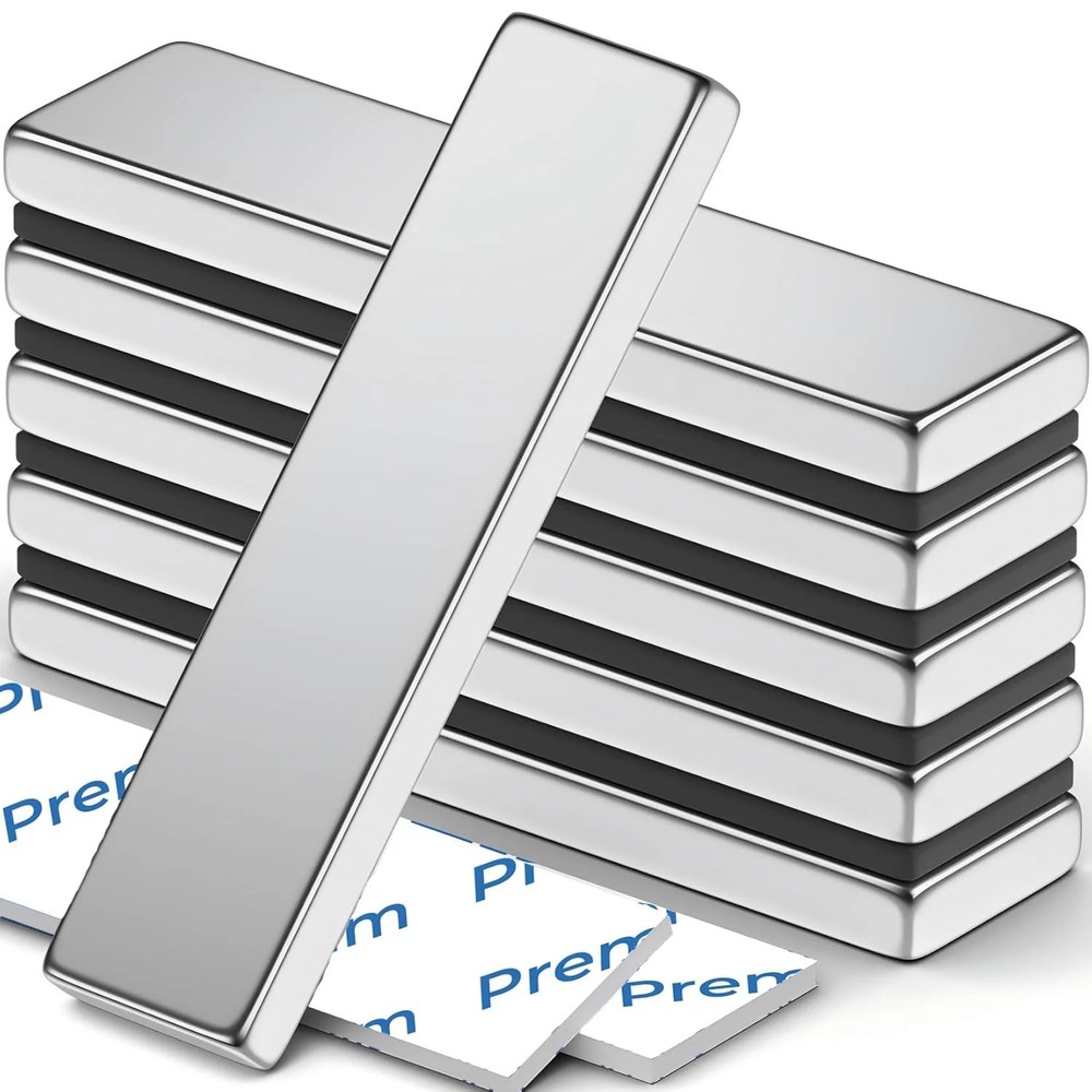 6 Pack Super Strong Neodymium Bar Magnets Heavy Duty, Large Flat Magnetic Strips