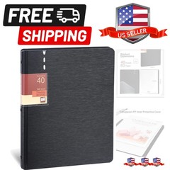 Presentation Binder 40-Pocket, Displays 80 Pages, 9×12 inch with Plastic Slee…