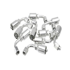 NEW 10 PCS 13943 4-4 PK STYLE HYDRAULIC HOSE FITTINGS 1/4″ FJIC 90 Degree