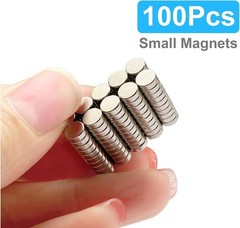 100Pcs Mini Round Magnets for Crafts Fridge Whiteboard DIY Set Pack