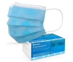 Medicom Expressions Disposable Face Masks ASTM Level 3 Surgical Mask 50ct 08/30