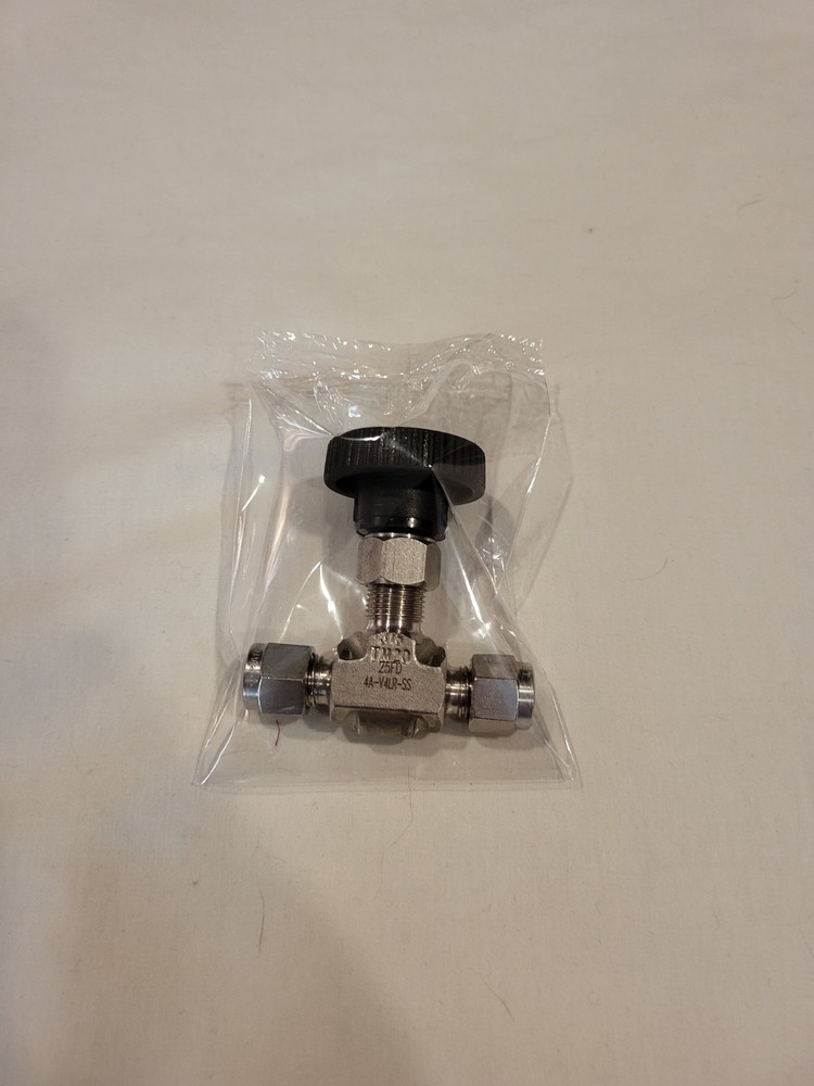 Parker 4A-V4lr-Ss Needle Valve,Straight,316 Ss,1/4 In.