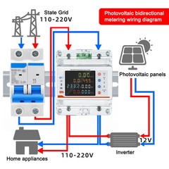 100A Single Phase Tuya WiFi AC Meter Over Under Voltage Leak Protect Prepayment