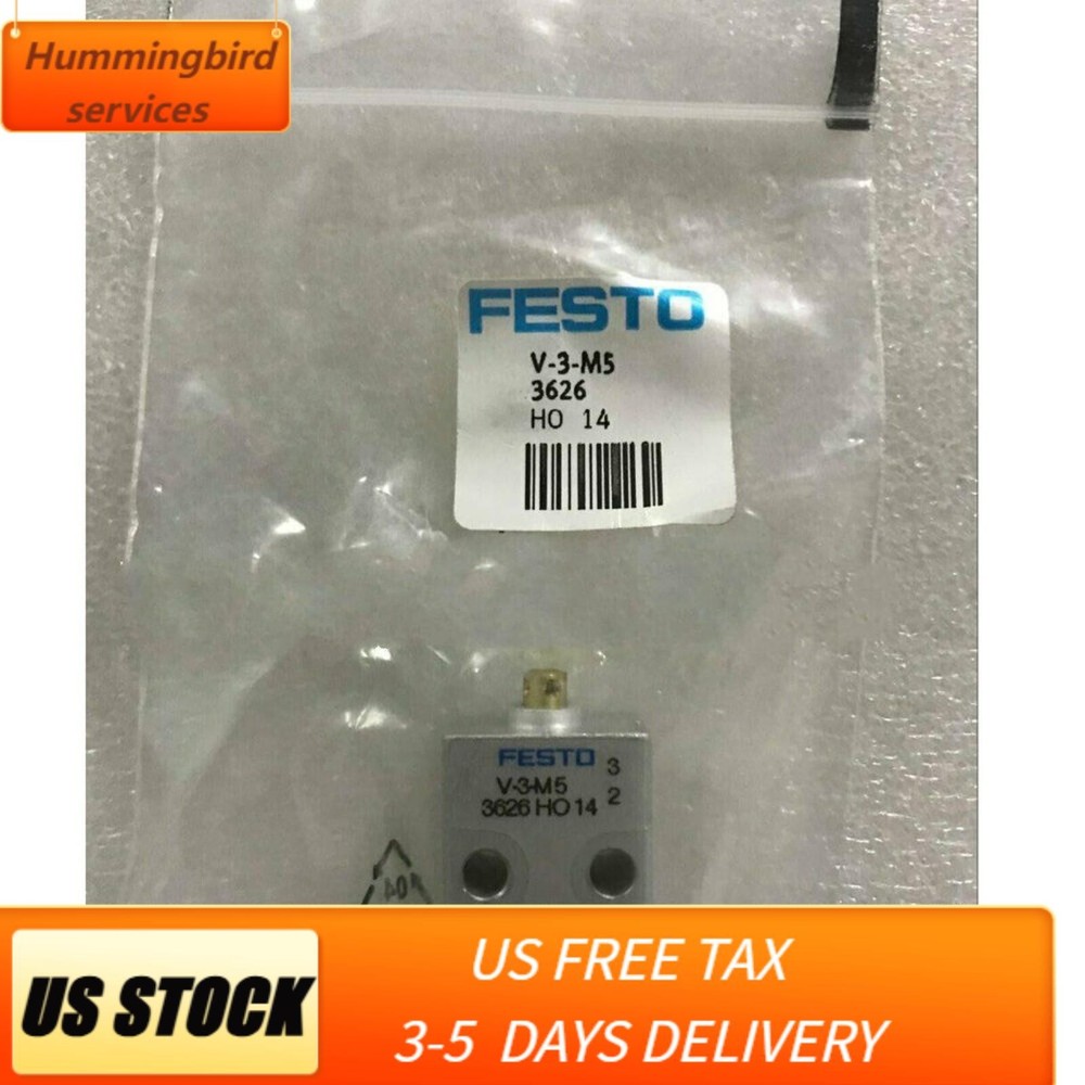 US FREE TAX New Festo V-3-M5 3626 Stem actuated valve
