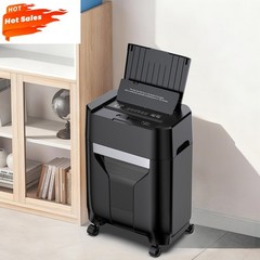 QUIETLEMON 100-Sheet Auto Feed Paper Shredder 17L Commercial P-4 Cross Cut