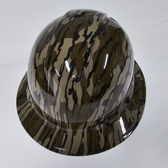 full brim hard hat custom hydro dipped IN MOSSY OAK BOTTOMLAND CAMO OLD SCHOOL