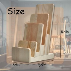 Monciysn 2 Pack 4 Tier Wood Brochure Display Stand, Flyer color