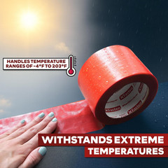 Construction Seaming Tape Red 3”X55Yds Sheathing Tape for Epoxy Resin
