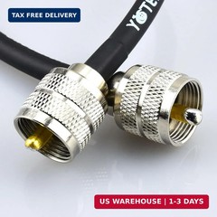 RG8x Jumper PL259 6ft, RG-8x Coax Cable 6 Foot 2-Pack, CB Radio Coax Cable UHF M