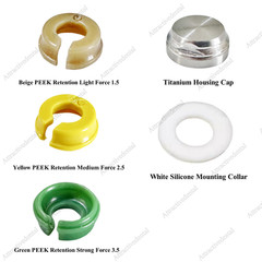 1Kit Dental Novaloc Type PEEK Caps Abutment Ti Housing Retention Insert Caps USA